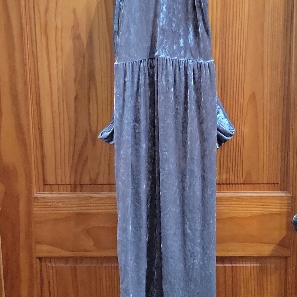 BCBG Enervation Silver Velvet Dress Size M - Picture 3 of 3